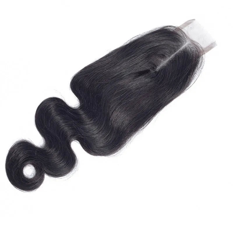 Straight human hair wig in natural colour on a mannequin head, showing hand-woven cap construction.