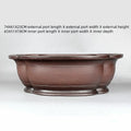 Handmade antique crabapple shaped purple clay flowerpot, large Chinese style planter