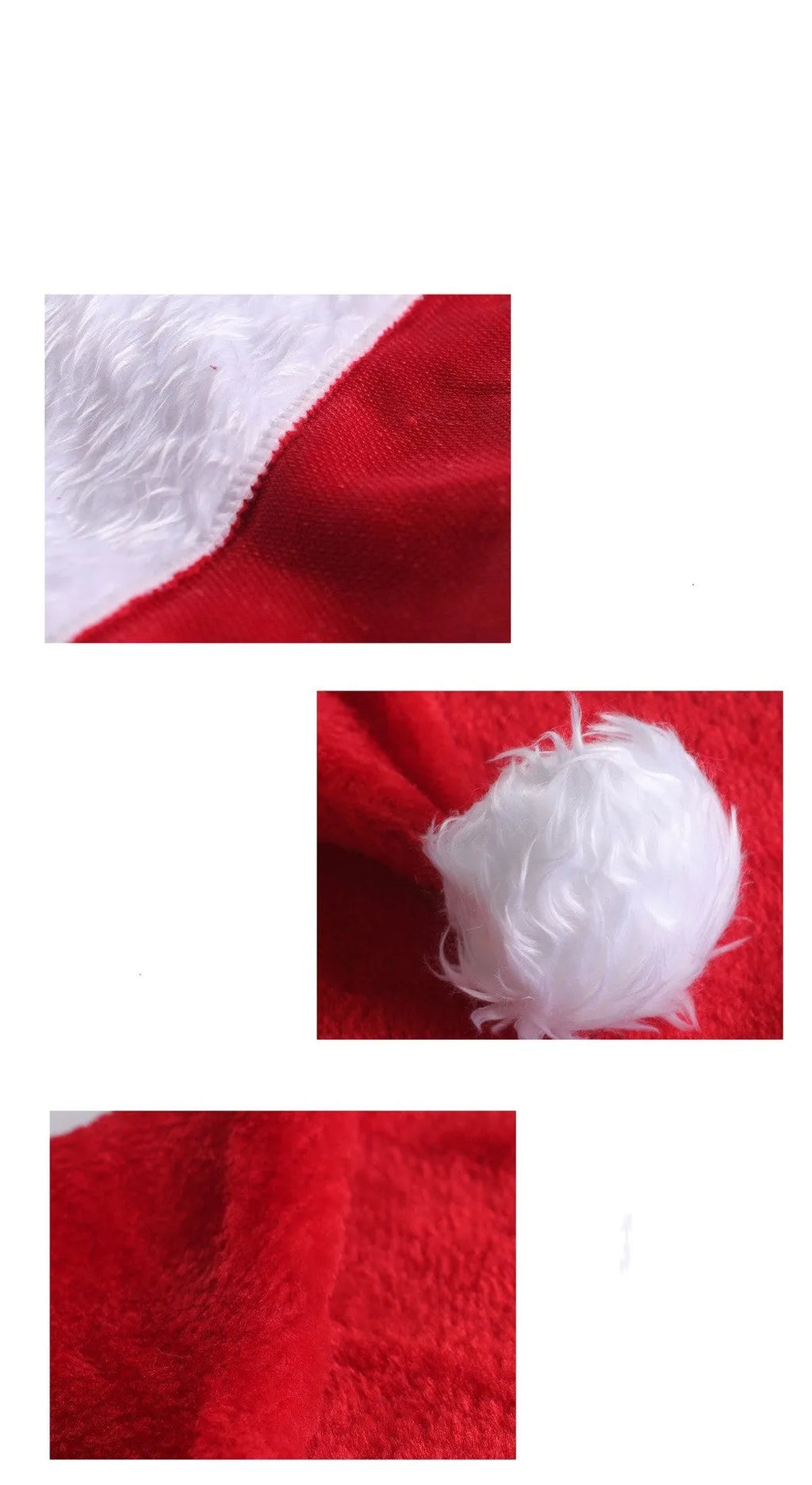 Red and white plush Santa hat with pom-pom and twinkling multi-coloured LED lights around the brim.
