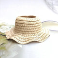 Papyrus straw leak-proof doll hat in beige for youth dolls height M and L