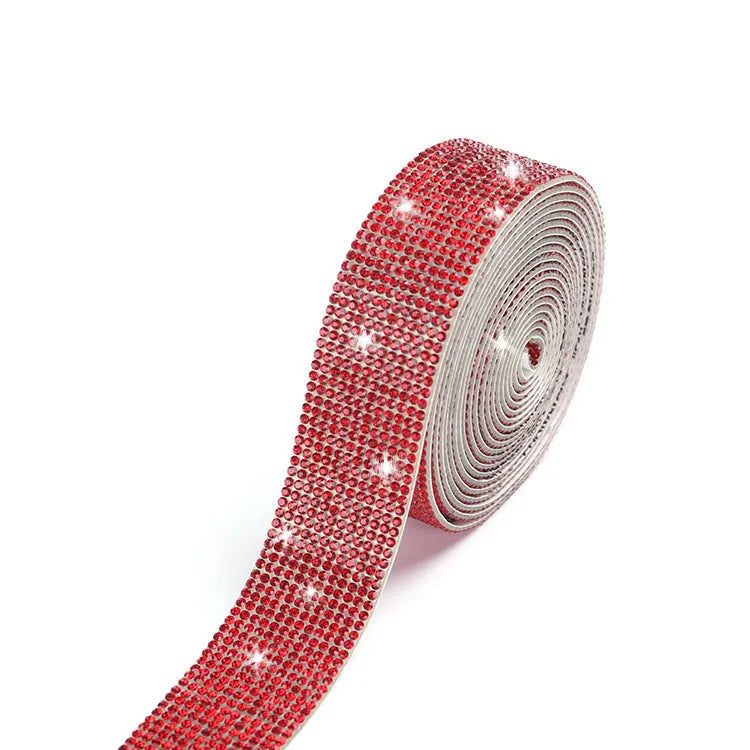 Self-adhesive water drill strips for clothing decoration in white and AB colour