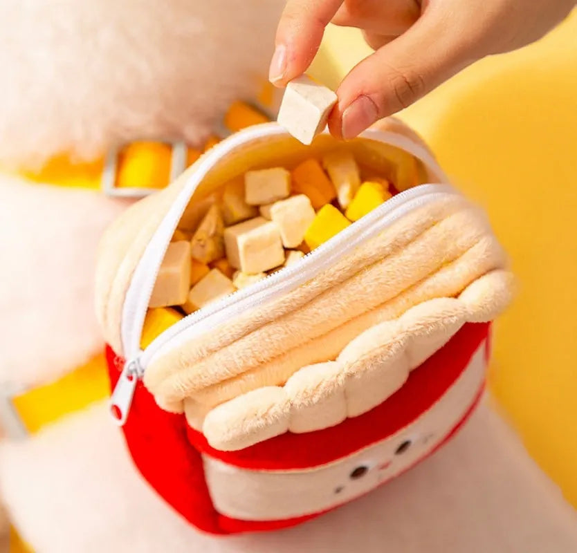 Cartoon hamburger chips design adjustable vest leash rope for dogs on a walk