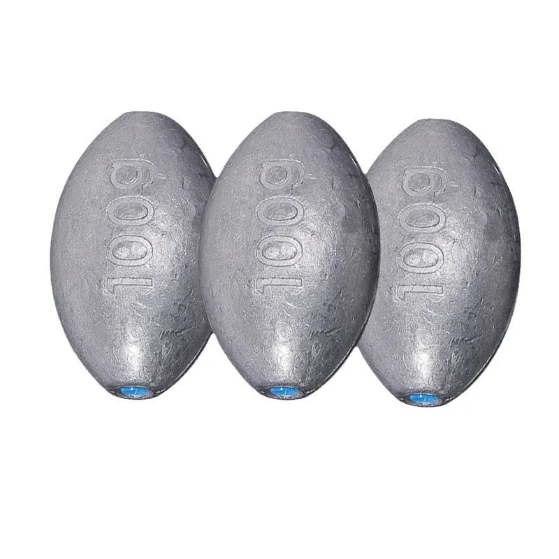 Tongxin rugby-shaped sea fishing sinker with plastic core and scale markings in various weight options