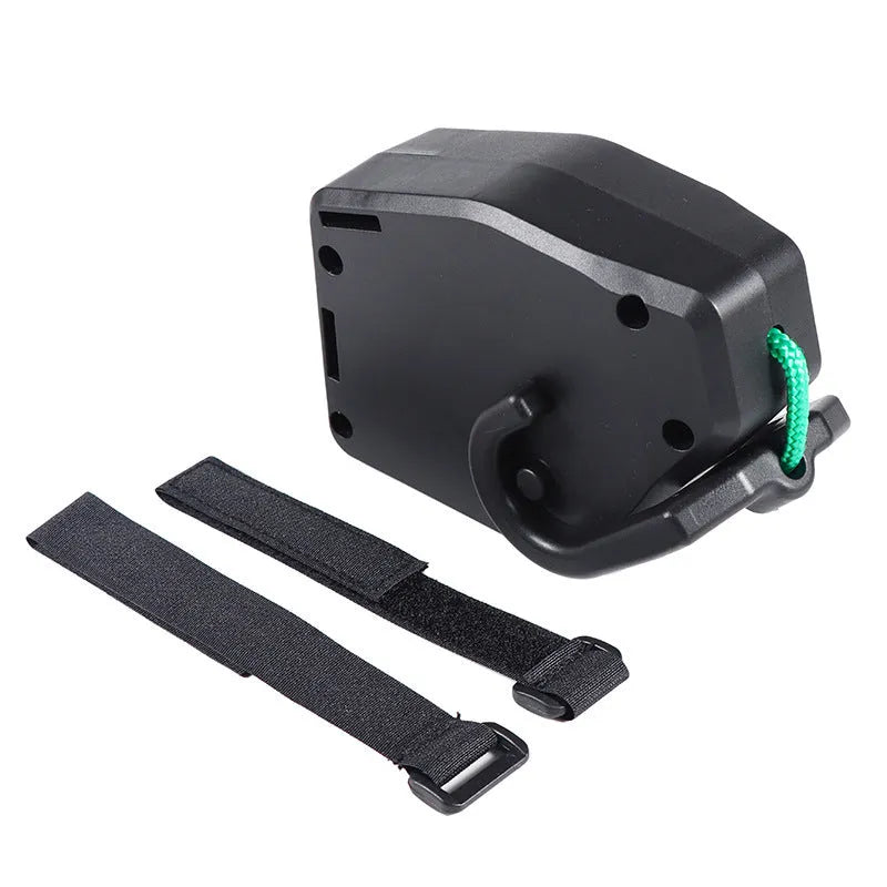 Black plastic bicycle trailer rope measuring 1.2 metres for converting standard bikes into transport solutions