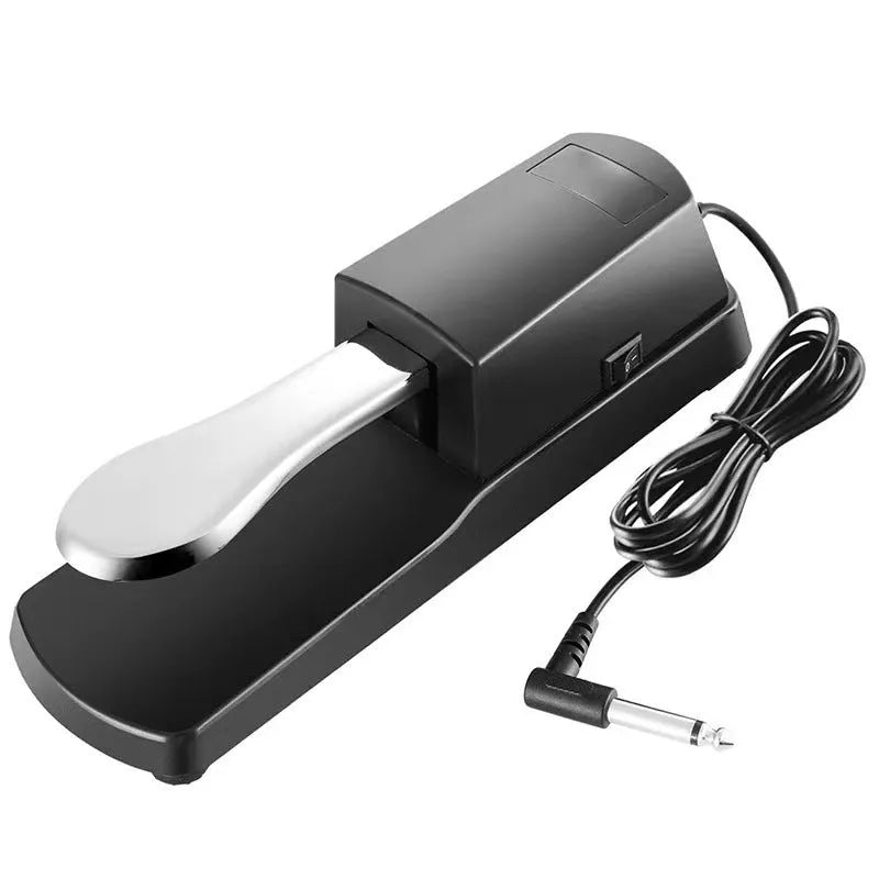 Universal single leg sustain pedal for electronic keyboards with ABS plastic housing
