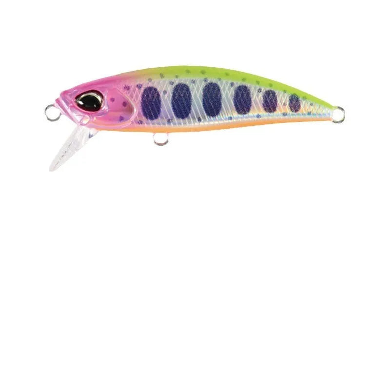 Tossing Japanese 48mm submerged mino fishing lure for mandarinfish and snakehead species