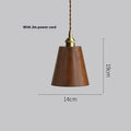 Black walnut and copper art single-head droplight chandelier pendant light