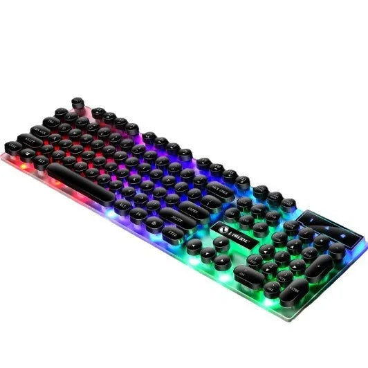 TX35 white mechanical feeling keyboard with USB cable and full-size layout