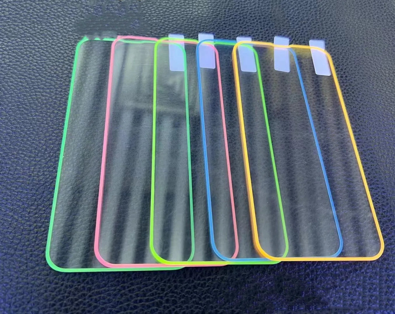 Fluorescent tempered glass screen protector for iPhone with luminous glow effect