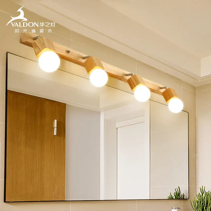 LED wall lamp with built-in mirror cabinet measuring 24cm in diameter