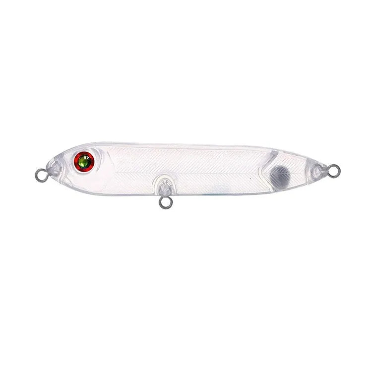 Transparent 9.5cm ABS plastic blank fishing lure body with 7mm eye openings