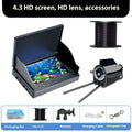 Underwater fish finder camera with 4.3-inch screen showing HD view of fish and temperature reading