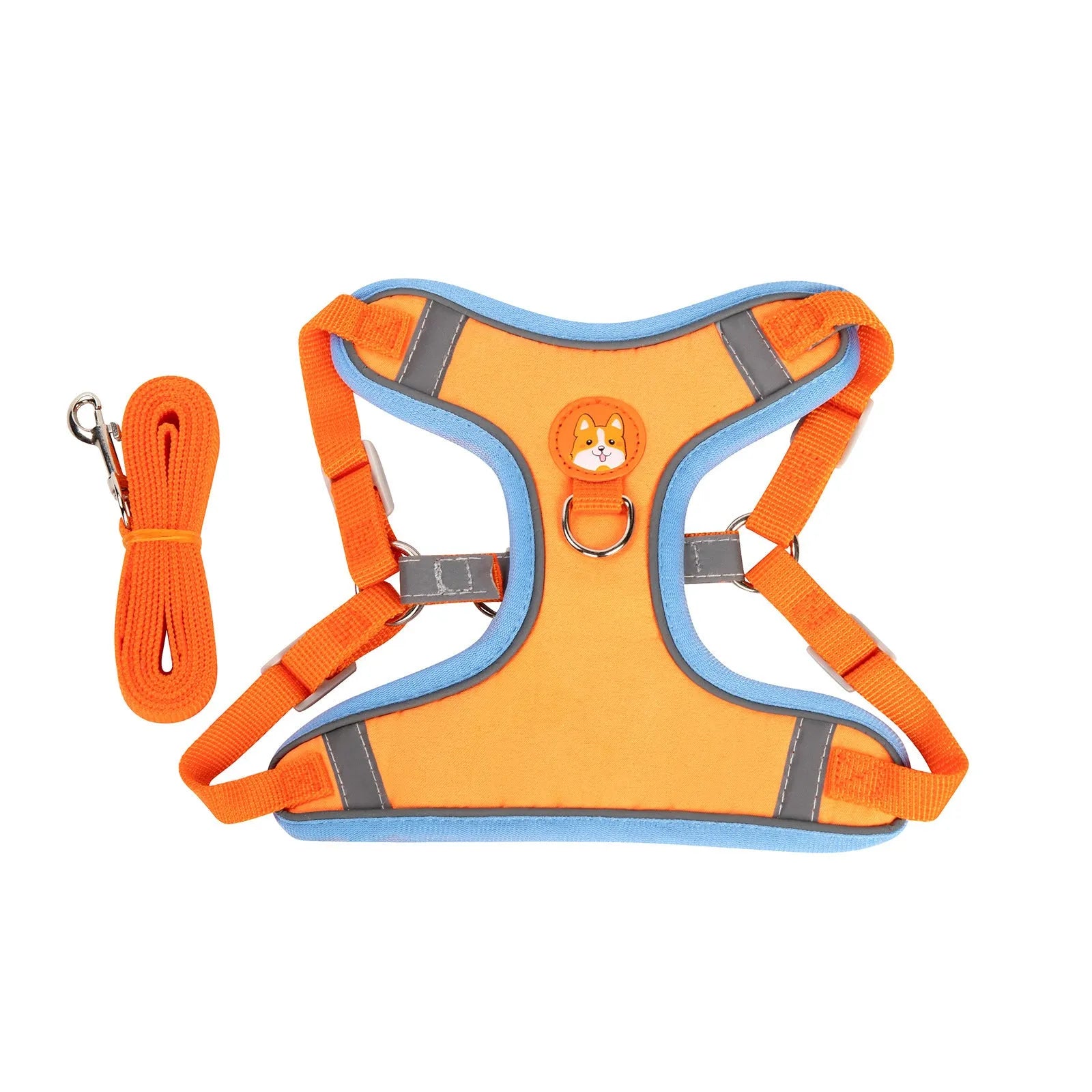 Adjustable dog haulage rope harness in multiple colours and sizes for pet control