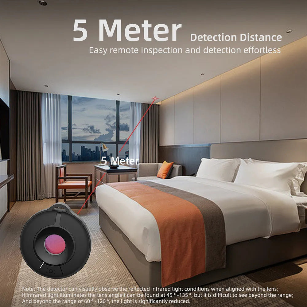 Compact S600 colour camera detector with infrared optical scanning for hidden camera detection