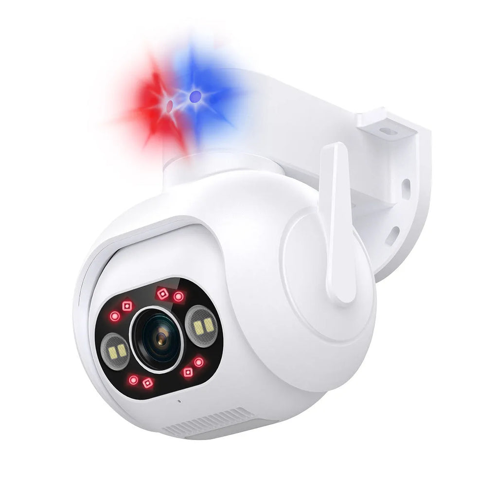 Smart colour night vision 4MP security camera with wall mount bracket