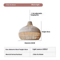 60cm woven rattan chandelier in pastoral Southeast Asian style for living room