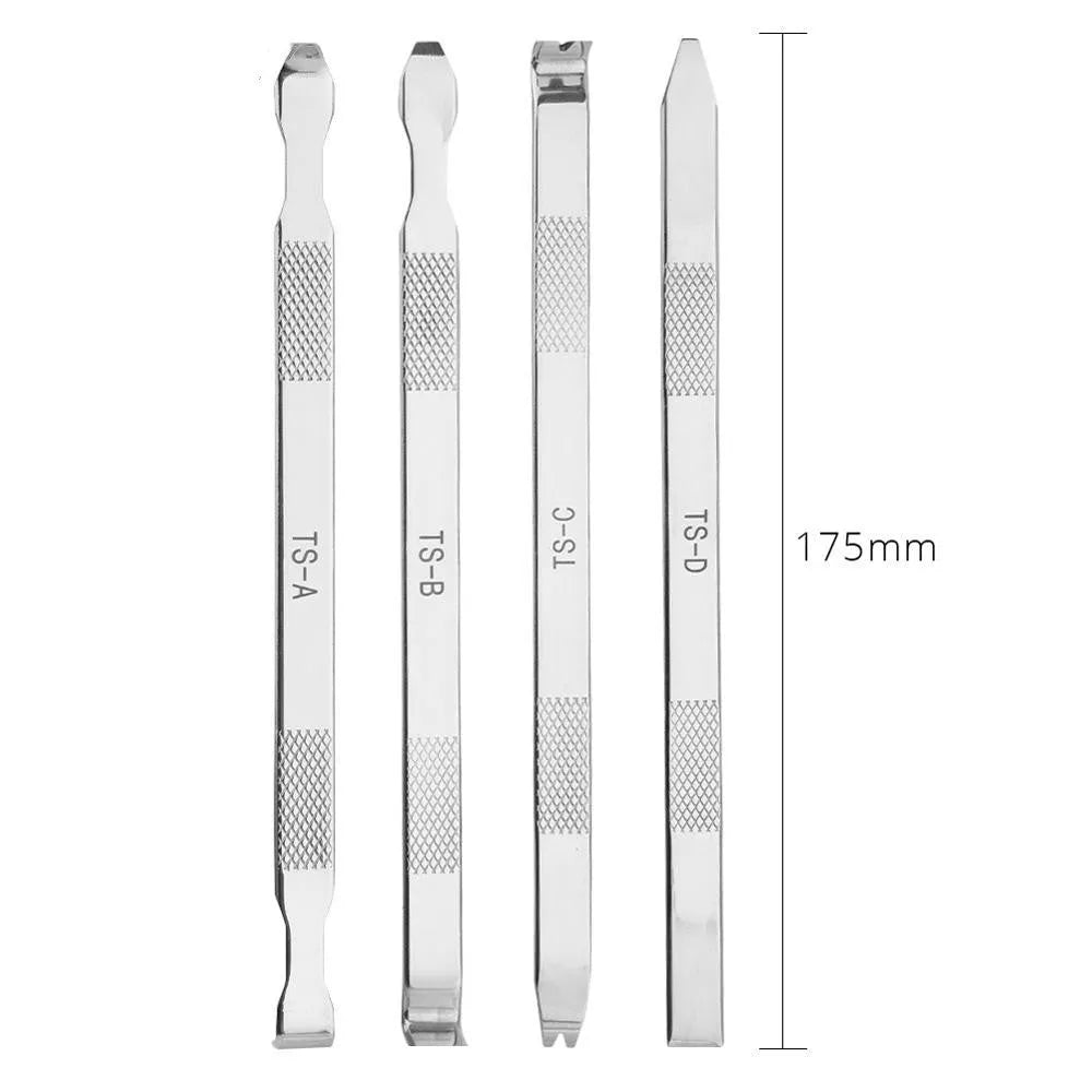 Mobile phone repair fixture tool with silicone grips and adjustable clamp for disassembly.