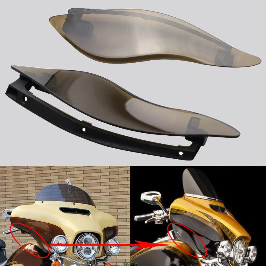 Harley-Davidson three-wheel motorcycle windshield side wings in ABS plastic