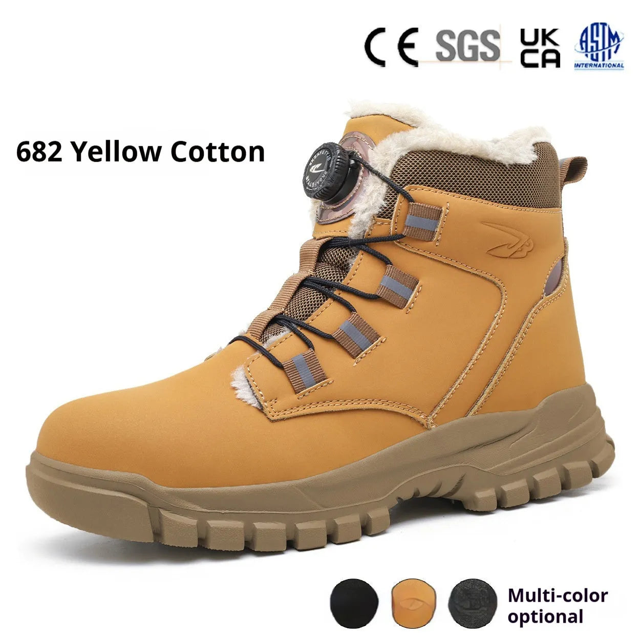 Lightweight labour protection safety shoes with leather upper and rubber sole