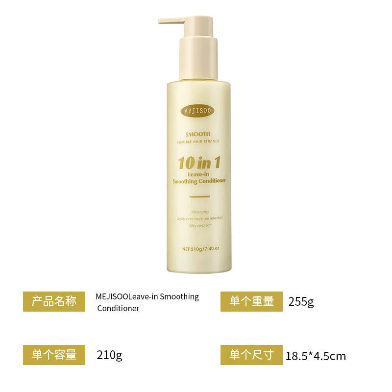 Wash-free Soft 10-in-1 Hair Conditioner in a 210g disposable bottle for ladies.