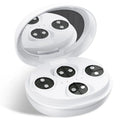 White red light eye massager with EMS technology for facial and eye treatment