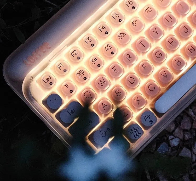 Liquid foundation colour wireless mechanical keyboard set with mouse, calculator and light