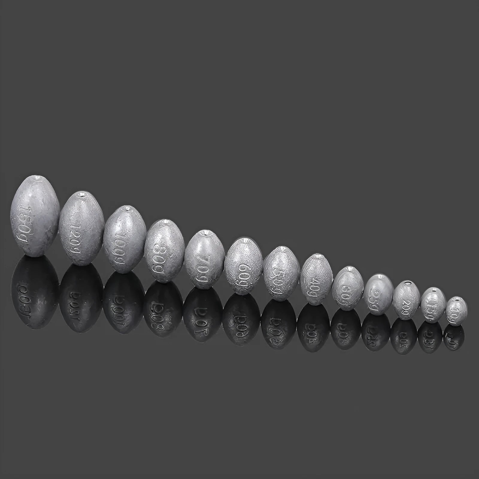 Tongxin rugby-shaped sea fishing sinker with plastic core and scale markings in various weight options