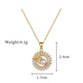 Women's titanium steel geometric jewellery set with round ring leaves necklace and matching electroplated earrings