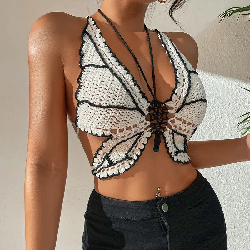 Women's black and white classic bikini swimsuit with free size fit for swimming activities