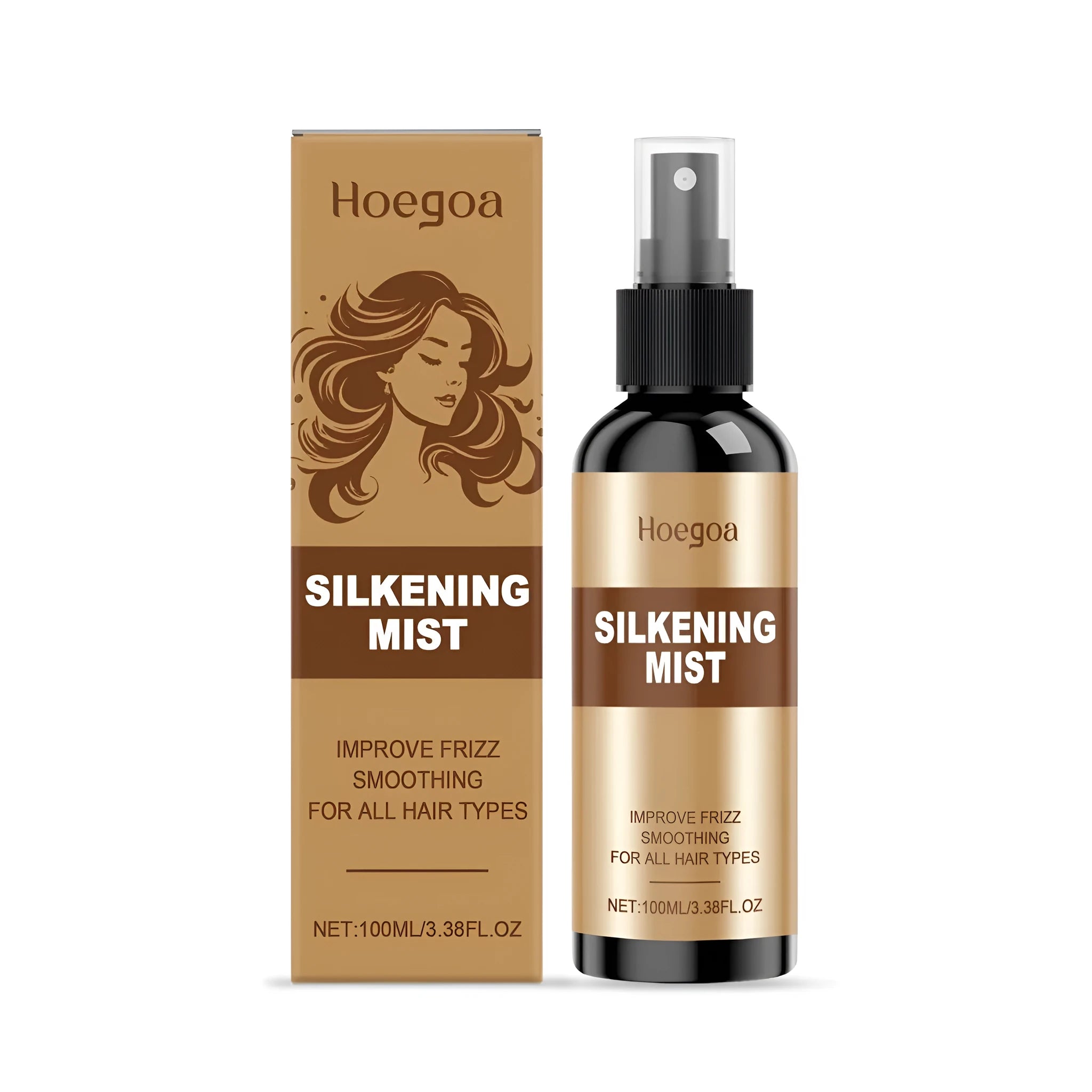 100ml bottle of hair care spray with ingredients including ginger oil and rosemary extract