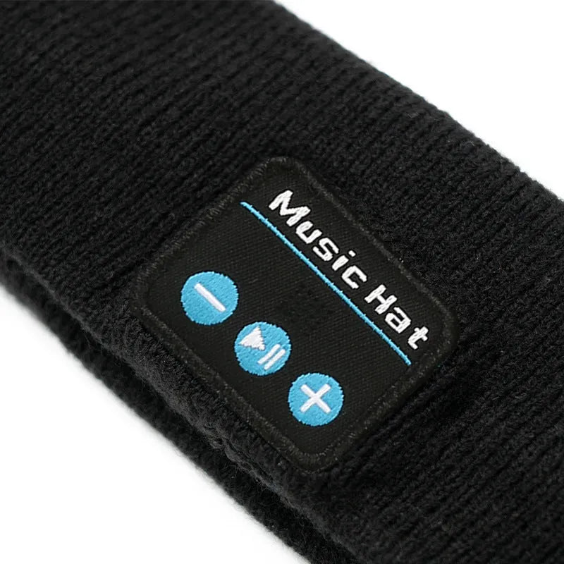 Bluetooth 5.4 headband with integrated eye mask and sports scarf in black, dark gray, or gray white