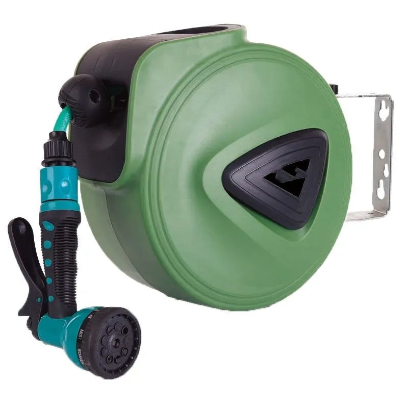Automatic retractable hose reel with PVC pipe drum for car wash and garden watering