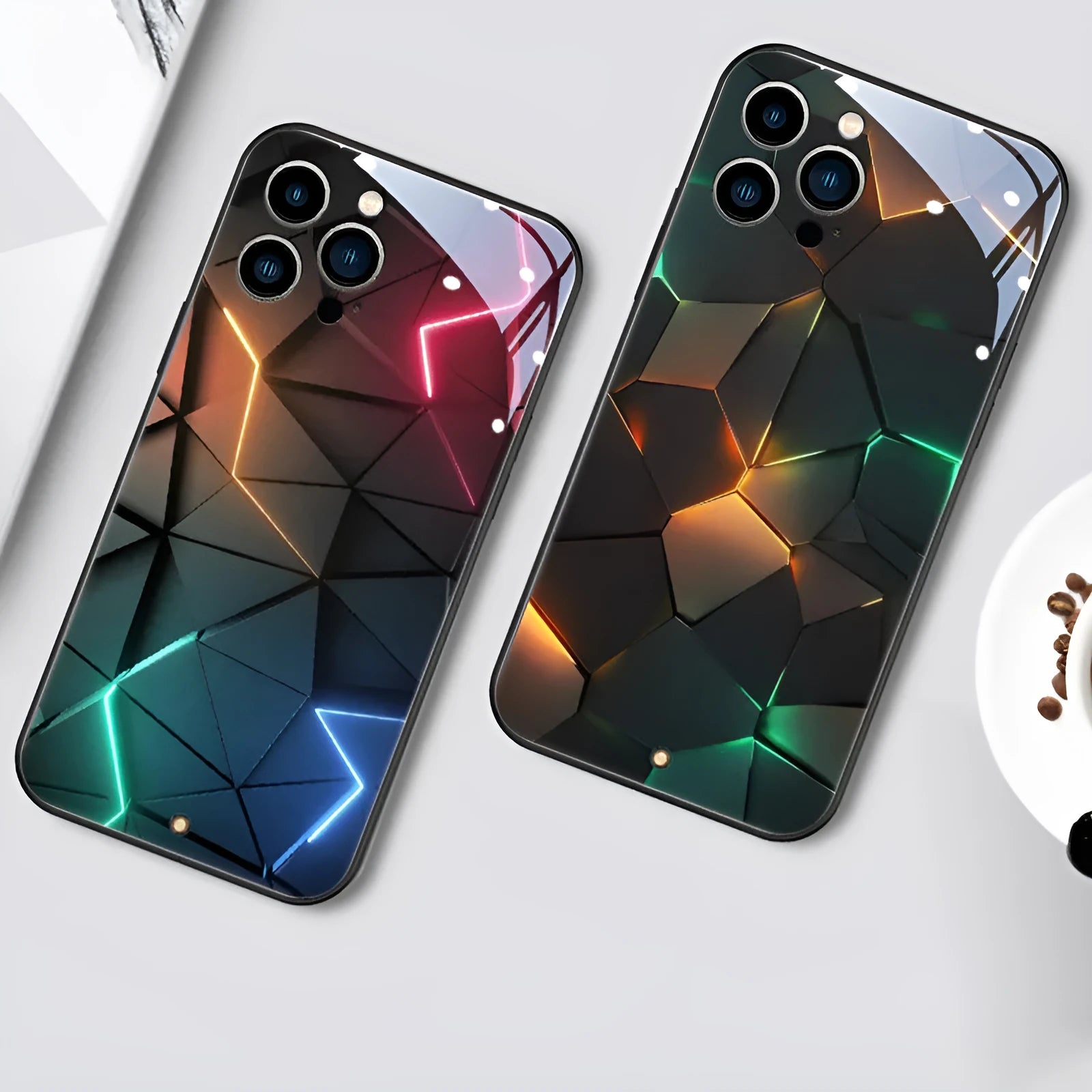 Xpress 14 iPhone case with tempered glass back and incoming light notification indicator