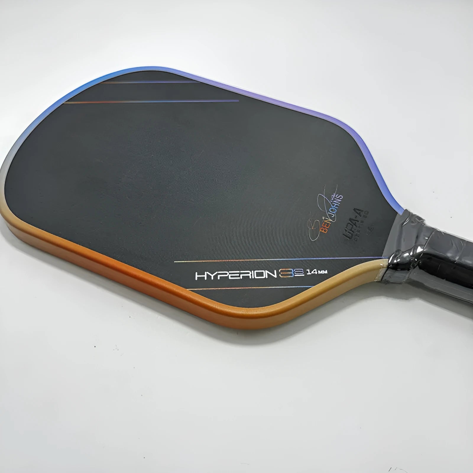 Aurora Hyperion 3s multicolour pickleball racket with carbon fibre construction and matte finish