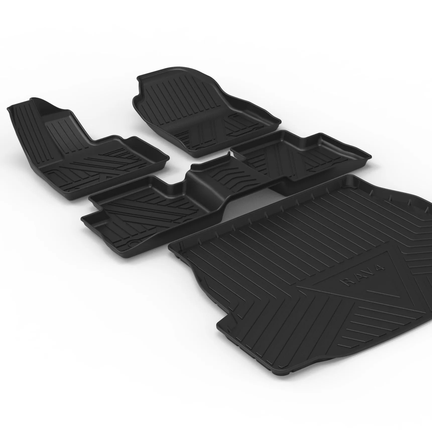 Black carbon fibre pattern TPE boot liner designed for Special car models