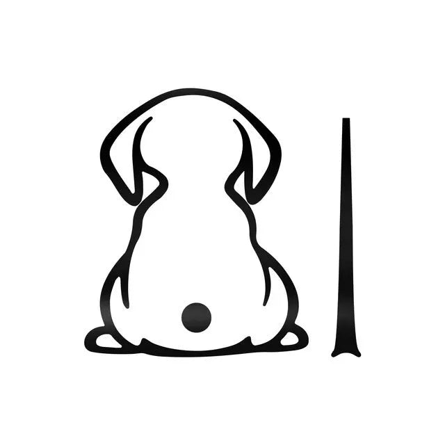 Cartoon cat pattern car rear window wiper shadow sticker in multiple colours.