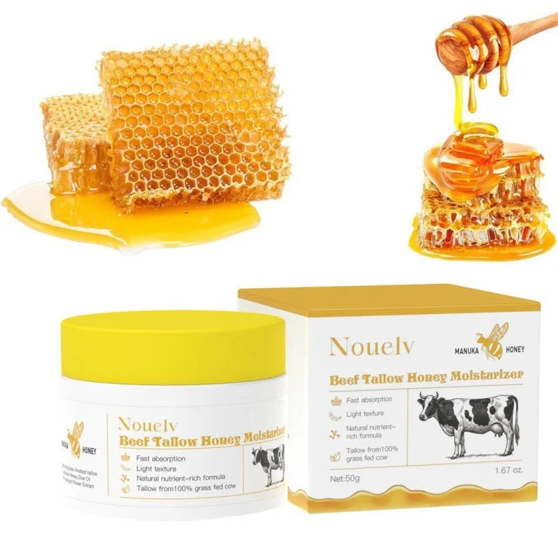 50g jar of honey tallow moisturising cream for dry and combination skin types