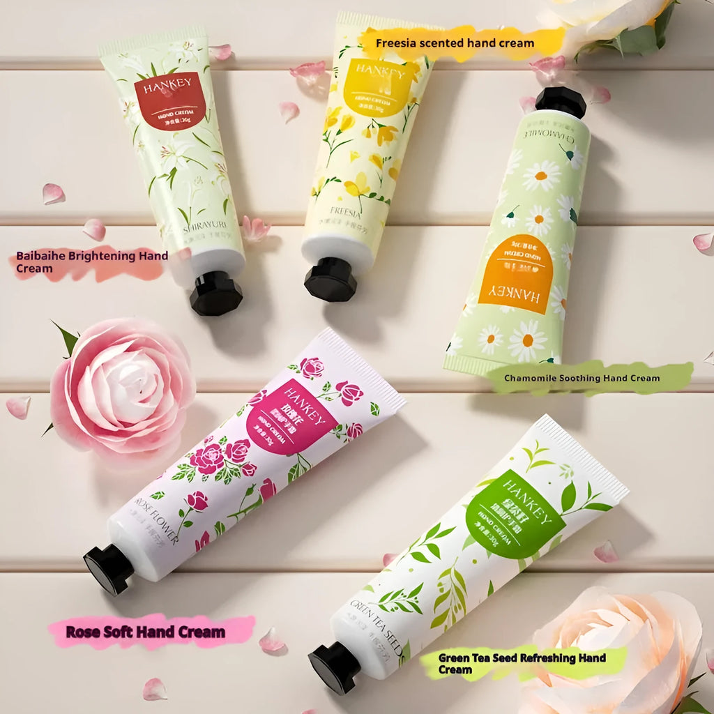 30g tube of fruit extract hand cream for dry skin moisturisation with multiple scent options