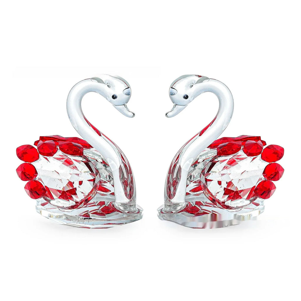 Crystal swan desktop ornament in modern simplicity design available in multiple colours