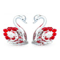 Crystal swan desktop ornament in modern simplicity design available in multiple colours