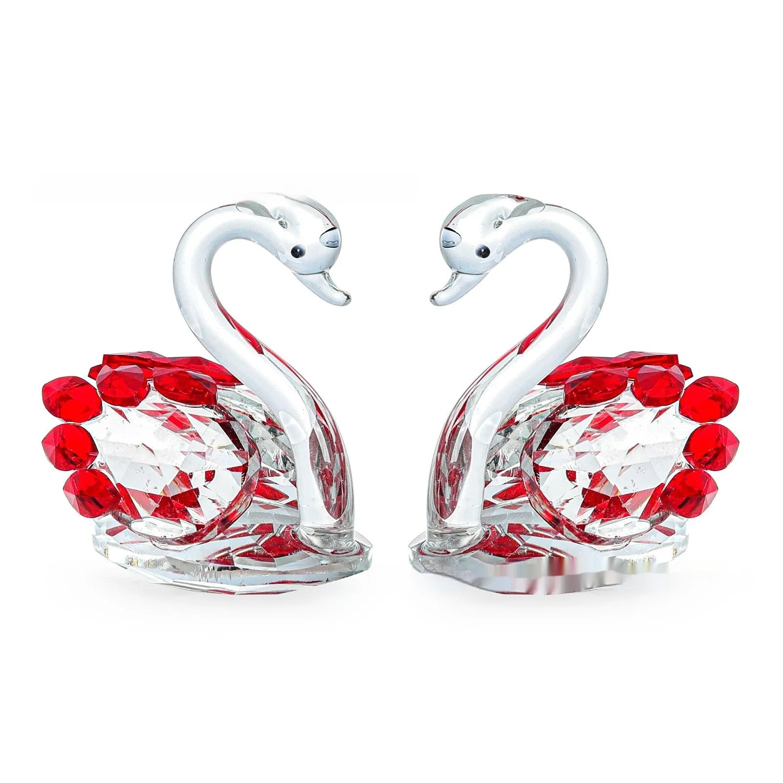 Crystal swan desktop ornament in modern simplicity design available in multiple colours
