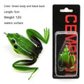 Bionic Real Thunder Frog Snake Head Luya fishing lure with double hooks in grass green colour