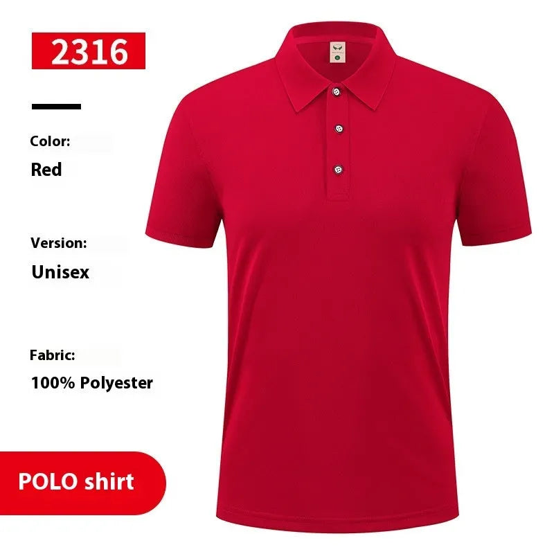 Ice silk polo shirt with advertising logo pattern in multiple colours and sizes