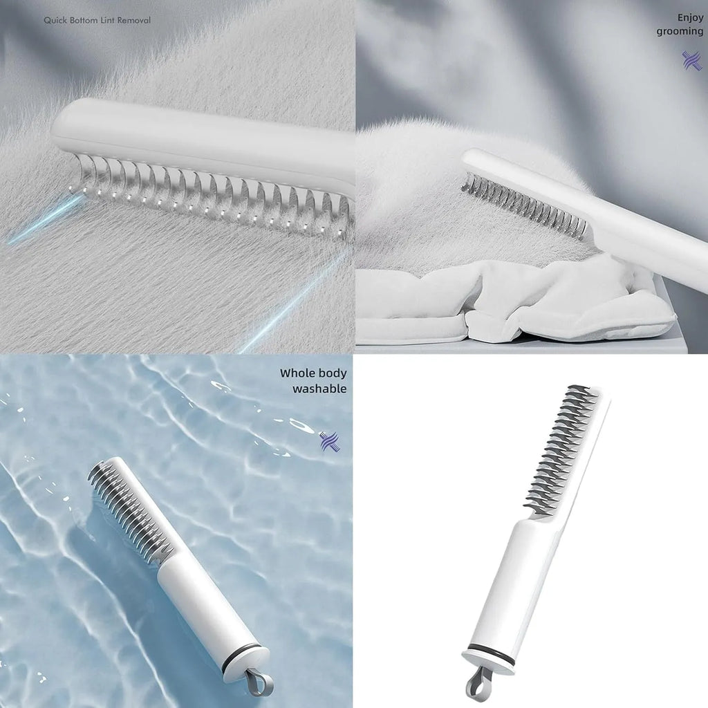 Stainless steel pet dematting comb with comfortable handle for removing knots from dog hair