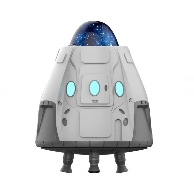 White space capsule-shaped Northern Lights ambience light with remote control