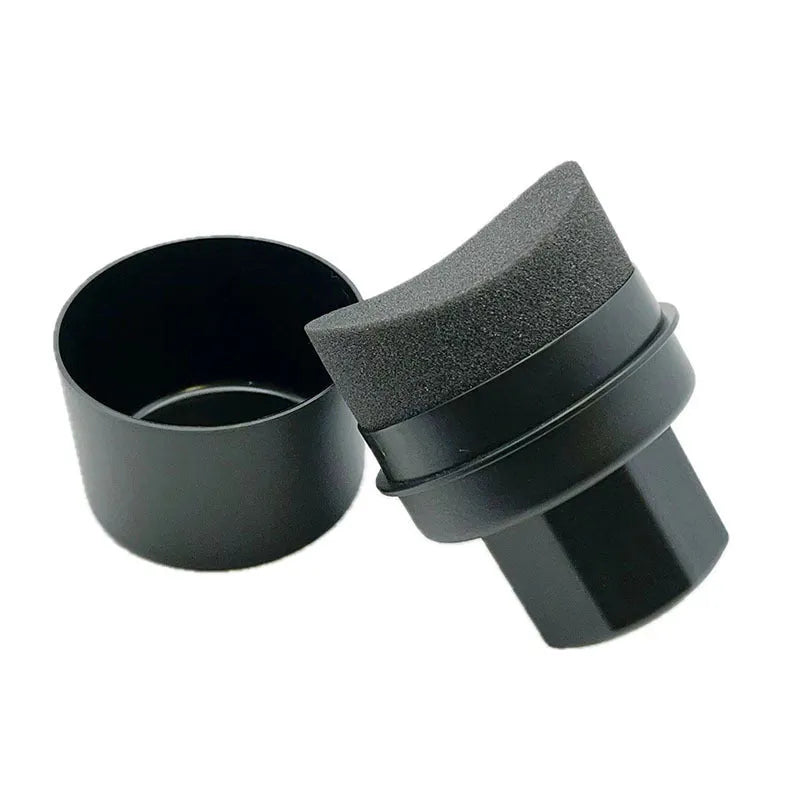 Hand-held car tire polishing sponge brush with lid in black or red, 85x120mm high-density waxing sponge