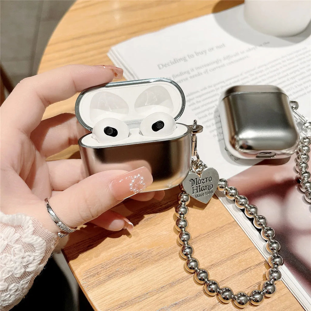 Matte plating TPU protective case for AirPods, shown in universal fit for multiple models.