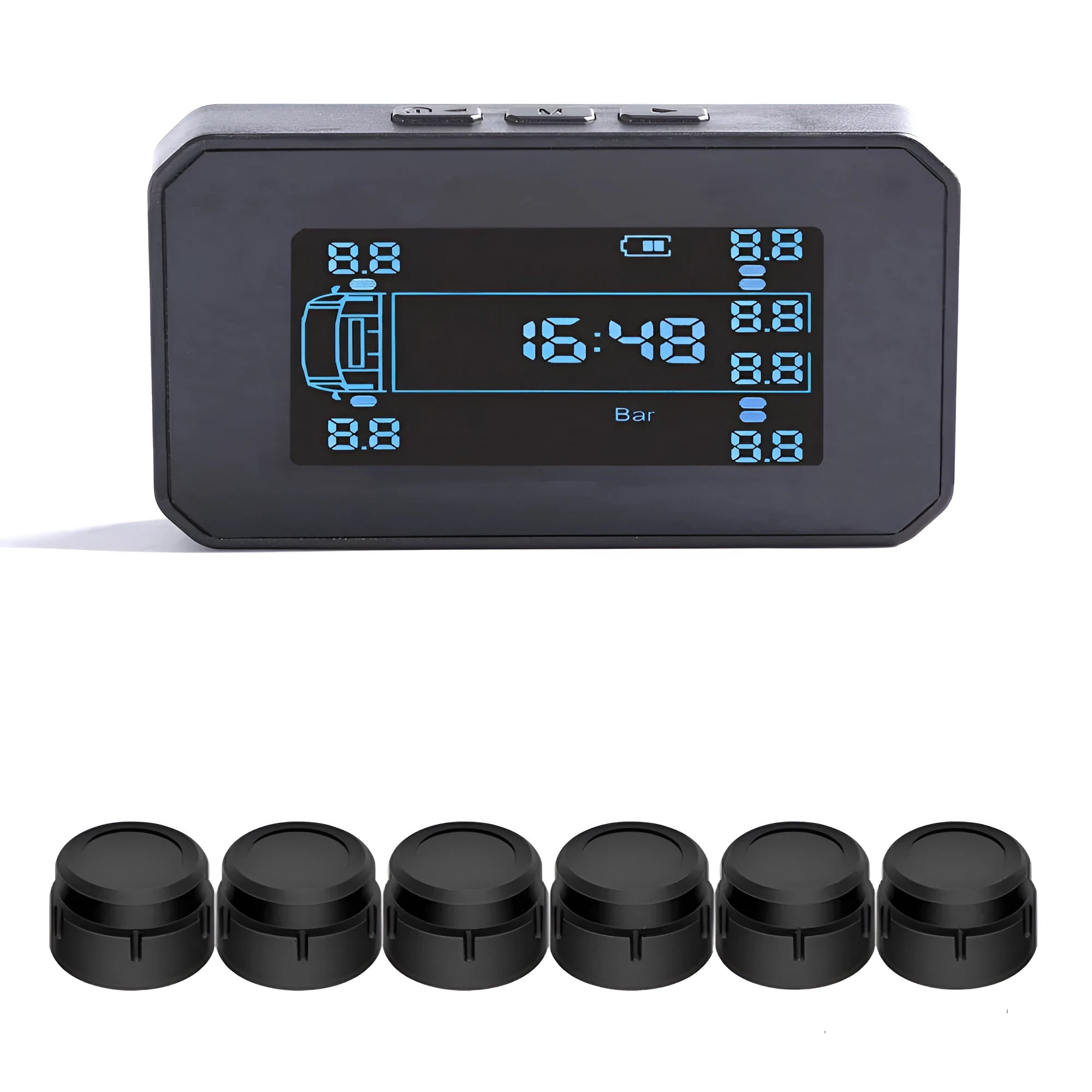 Mini truck tyre pressure monitor with digital display for 4 wheel 8bar heavy trucks