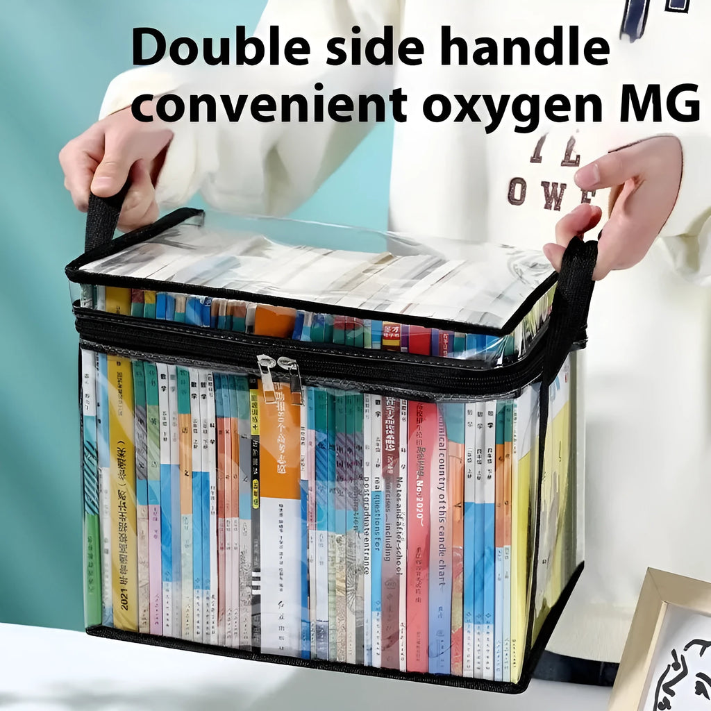 Large PVC water buggy bag with transparent panels showing 24L capacity and foldable design