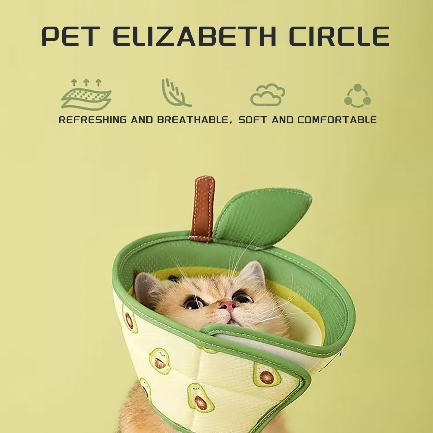 Soft grey EPE foam Elizabethan cone collar for cats with white adjustable neck strap.